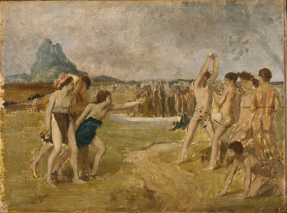Study for "Young Spartan Girls Challenging Boys"