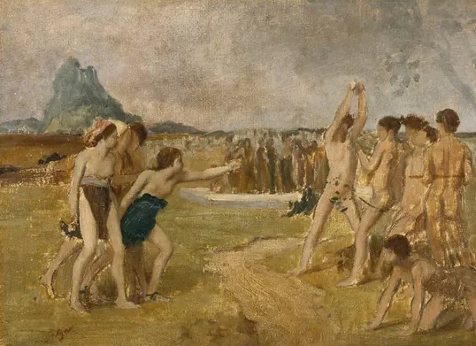 Study for "Young Spartan Girls Challenging Boys"