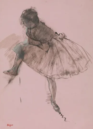 Study of a Ballet Dancer (recto); Two Studies of Dancers (verso)