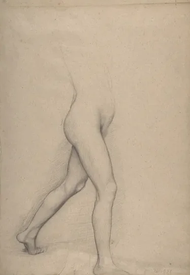 Study of a Girl's Legs for the painting "Young Spartans"