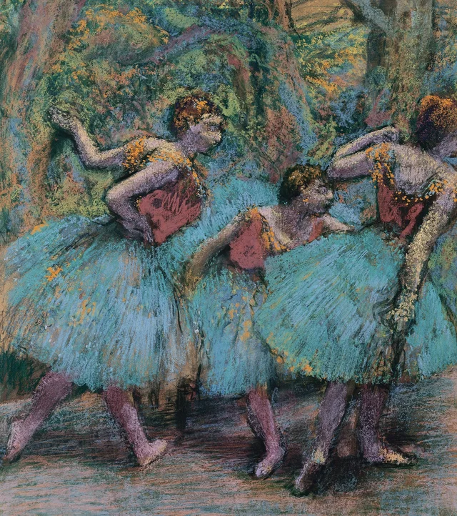 Trois Danseuses (Jupes Bleues, Corsages Rouges), Edgar Degas