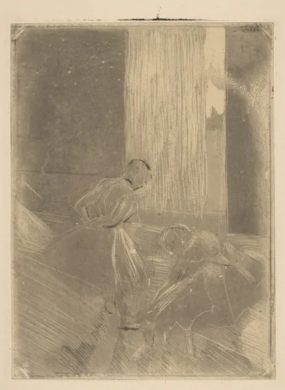 Two Dancers in a Rehearsal Room