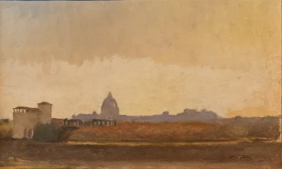 Vue de Rome prise des bords du Tibre