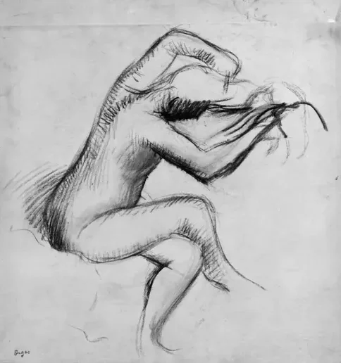 Woman combing her hair