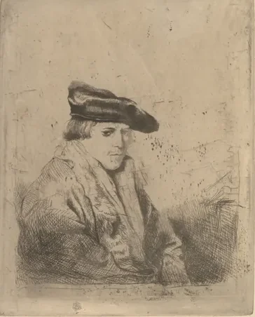 Young Man, Seated, in a Velvet Beret, after Rembrandt