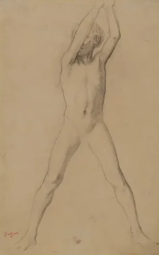 Youth with Arms Upraised