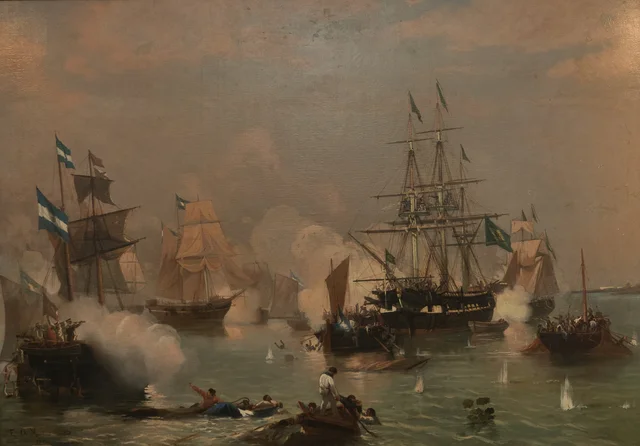 The Boarding of the Corvette Maceió and the Schooner Dois de Dezembro, Edoardo De Martino