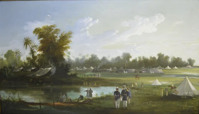 Campamento aliado durante la guerra, Edoardo De Martino