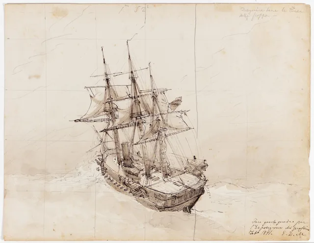 A fazer: esta pintura para a Exposição do próximo fevereiro de 1871, Edoardo De Martino