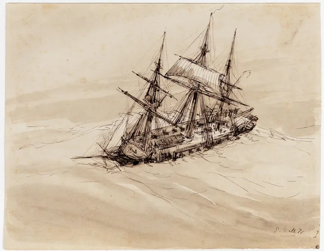 Navio adernado, Edoardo De Martino
