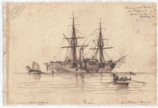 Partida do Ercole para Valparaíso a partir de Montevidéu