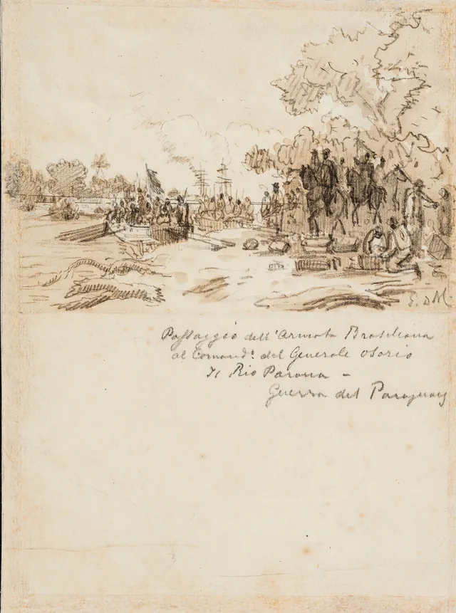 A Passagem do exército brasileiro sob o comando do general Osório pelo rio Paraná