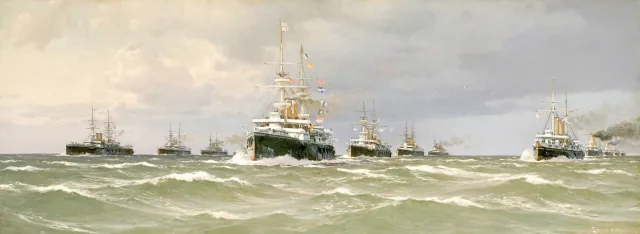 A Esquadra do Canal da Mancha, 1898, Edoardo De Martino