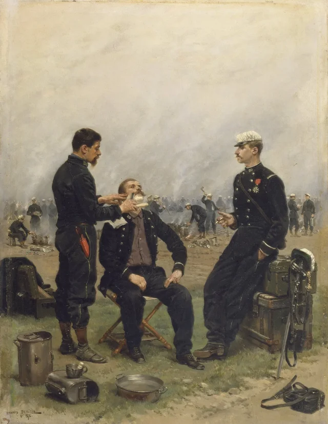 El barbero del campamento, Édouard Detaille