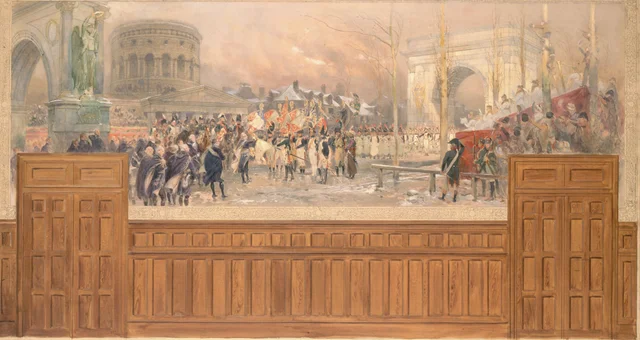 ラ・ヴィレット市門でポーランドから帰還した軍隊を迎えるパリ市、1807年, エドゥアール・ドゥタイユ