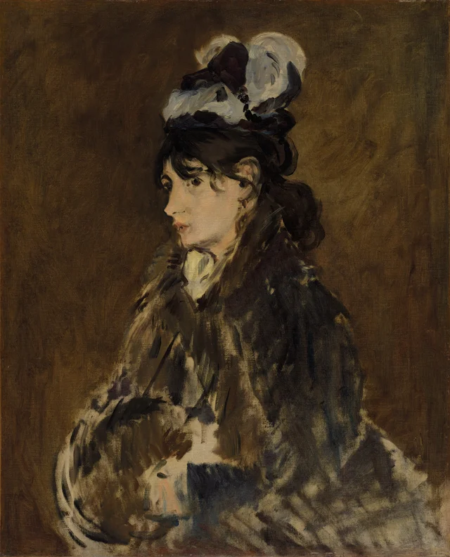 Berthe Morisot com regalo, Édouard Manet