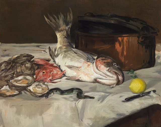 Natureza-morta com peixe, Édouard Manet