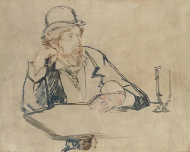 George Moore en el café, Édouard Manet