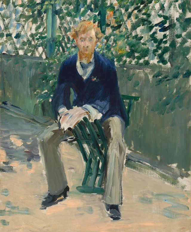 George Moore en el jardín del artista