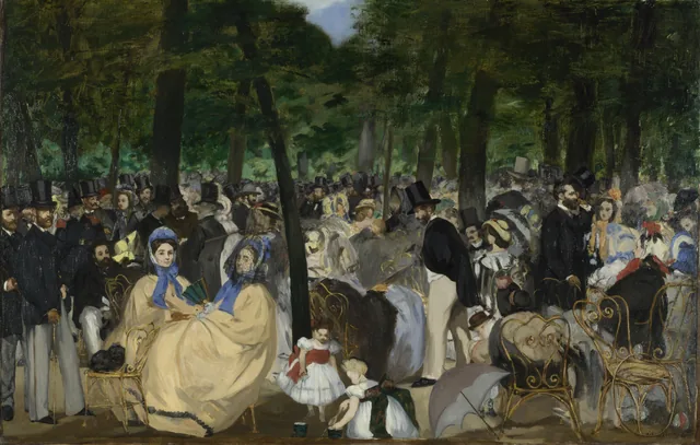 La música en las Tullerías, Édouard Manet