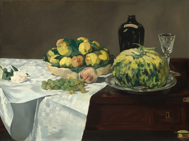 Natureza-morta com melão e pêssegos, Édouard Manet