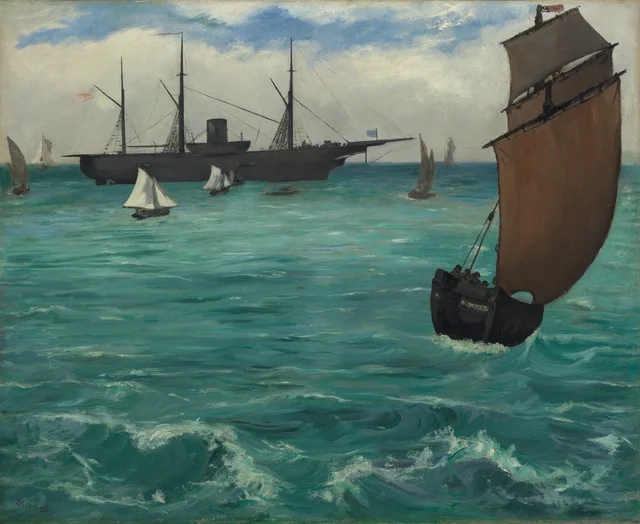 El Kearsarge en Boulogne, Édouard Manet