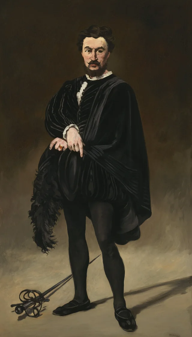 El actor trágico (Rouvière en el papel de Hamlet), Édouard Manet