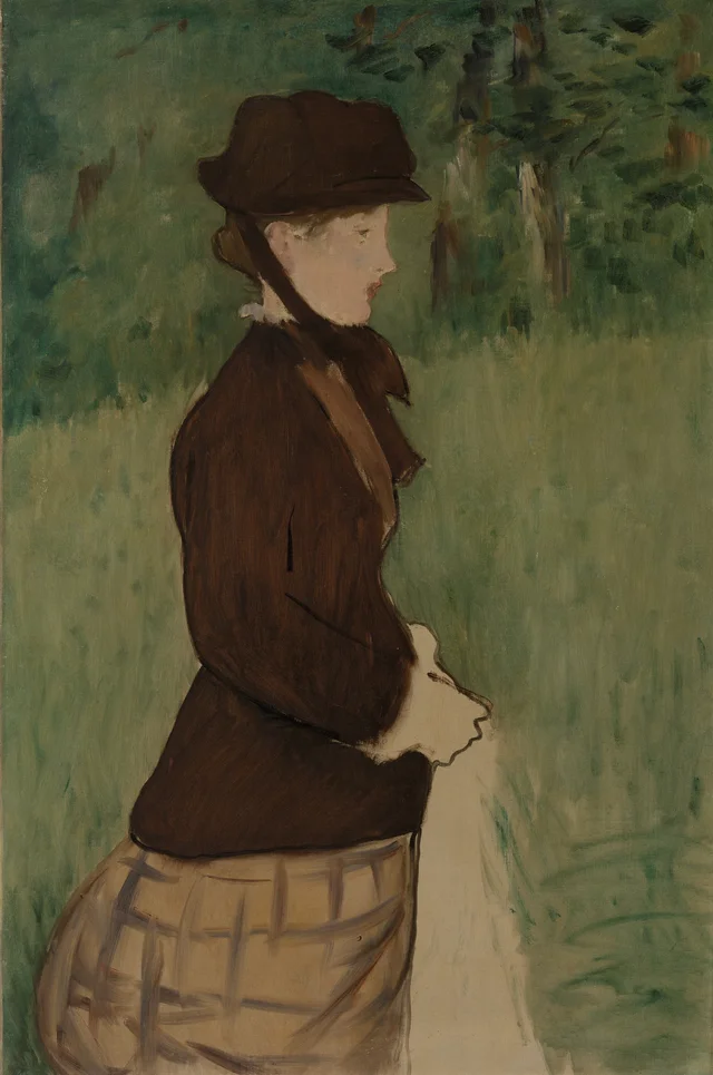 Joven en un jardín