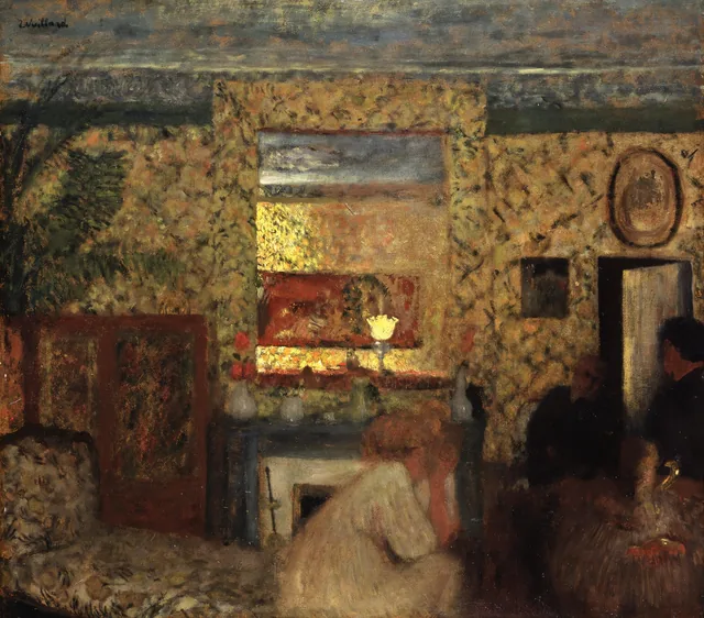 En el salón de los Natanson en Villeneuve-sur-Yonne, Édouard Vuillard