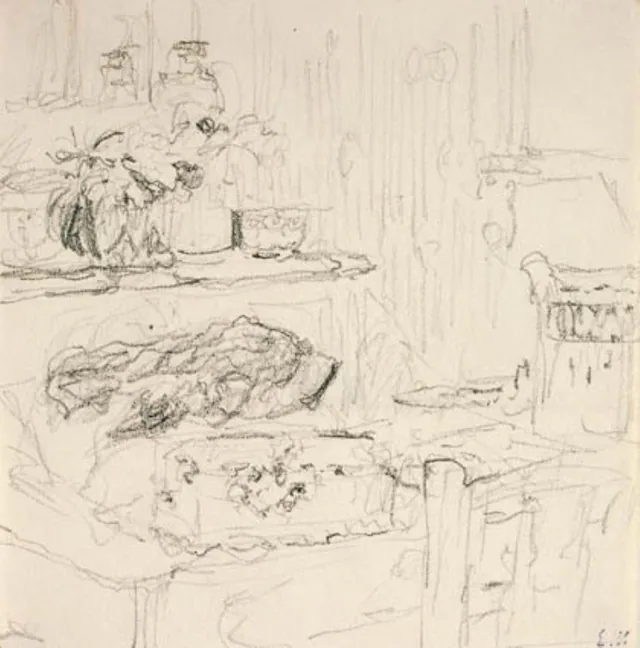 Intérieur à la table carrée