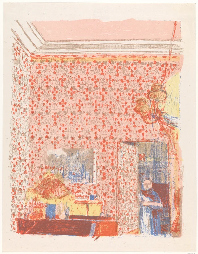 Interior with Pink Wallpaper I