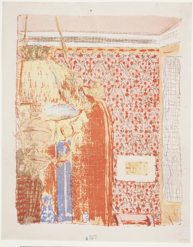 Interior with Pink Wallpaper II