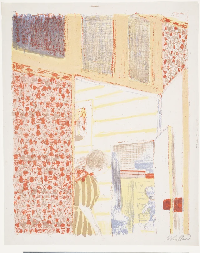 Interior con colgaduras rosas III, Édouard Vuillard