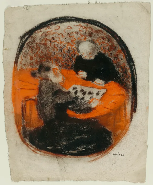 La Mère de l'artiste jouant aux dames