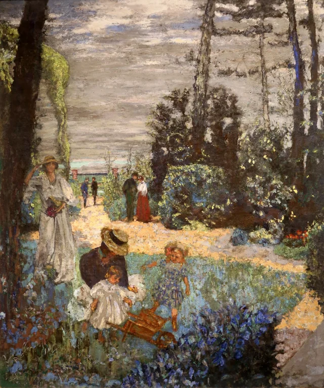 La terraza en Vasouy, el jardín, Édouard Vuillard