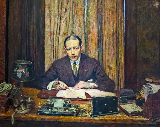 Lucien Rosengart en su mesa de trabajo, Édouard Vuillard