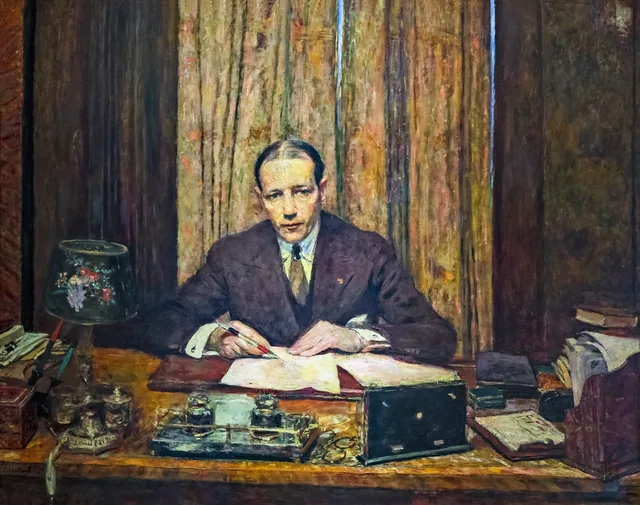 Lucien Rosengart at His Work Table