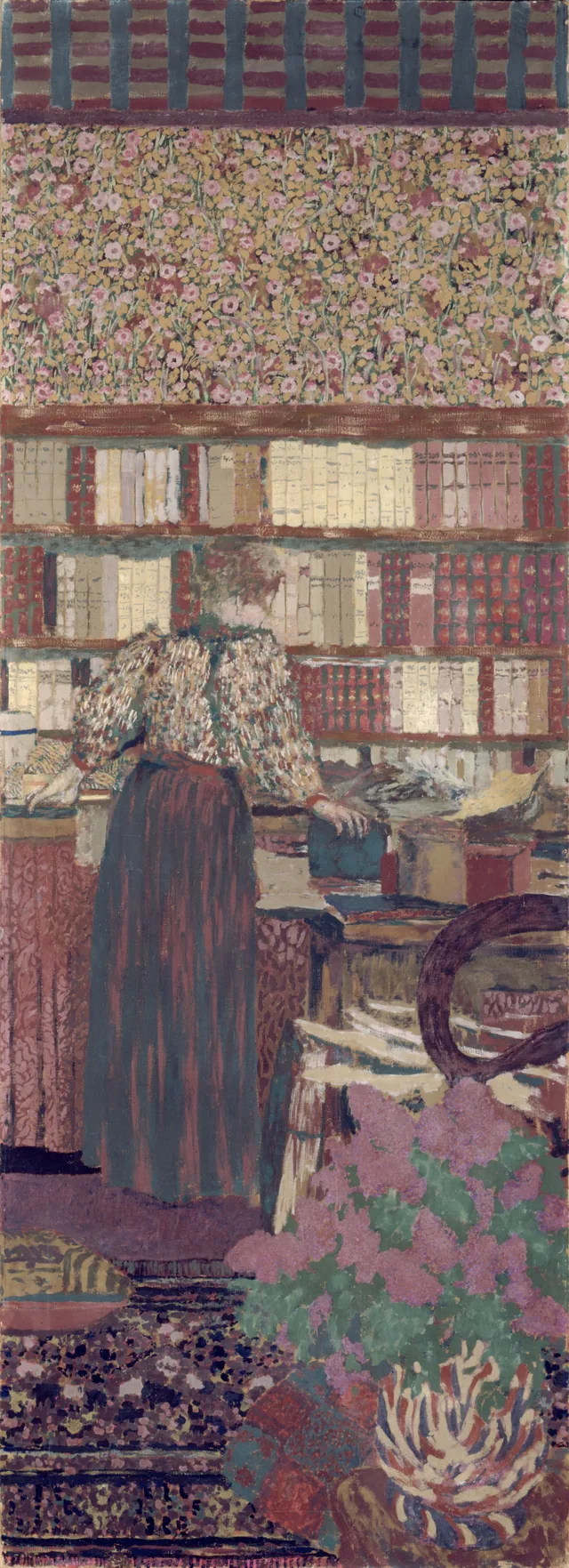 Personajes en un interior. La elección de los libros, Édouard Vuillard