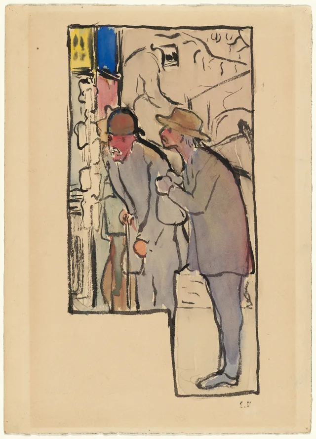 Programme de théâtre (recto) ; Études (verso)
