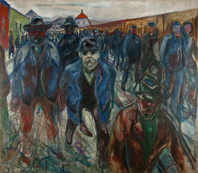 Obreros de camino a casa