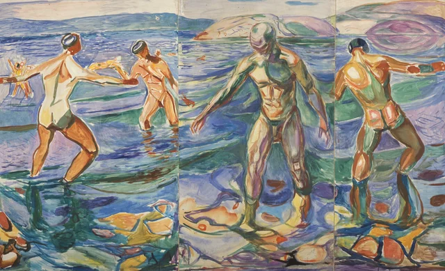 水浴する男たち, エドヴァルド・ムンク
