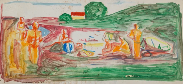 Baigneurs sur la plage, Edvard Munch