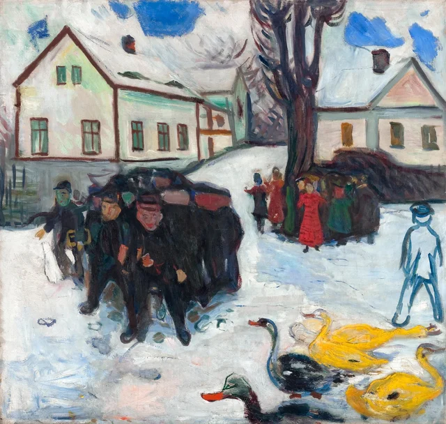 Niños y patos