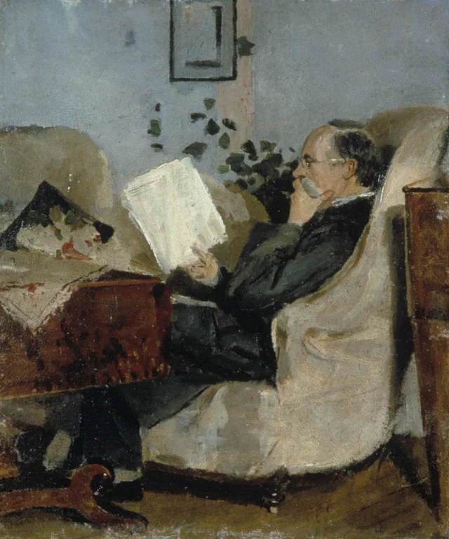 Christian Munch no canto do sofá