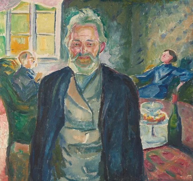 Anciano en un interior