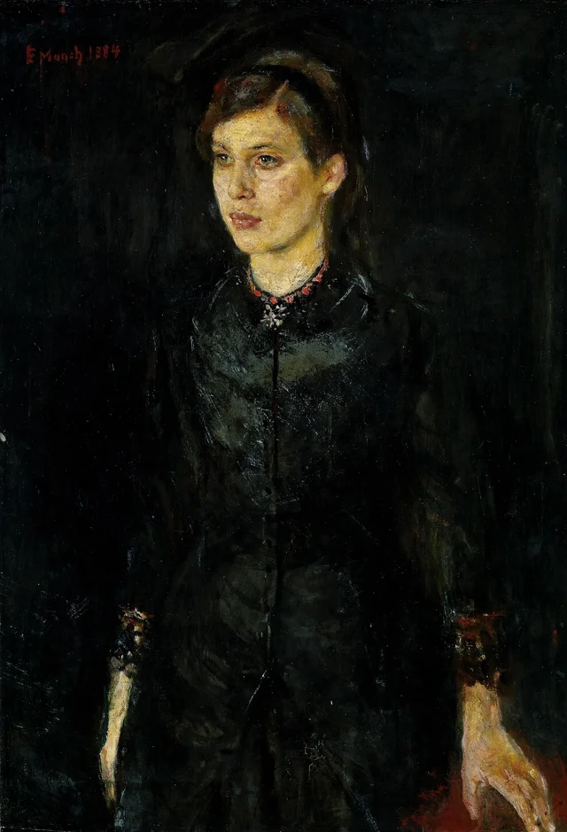 Inger Munch de negro