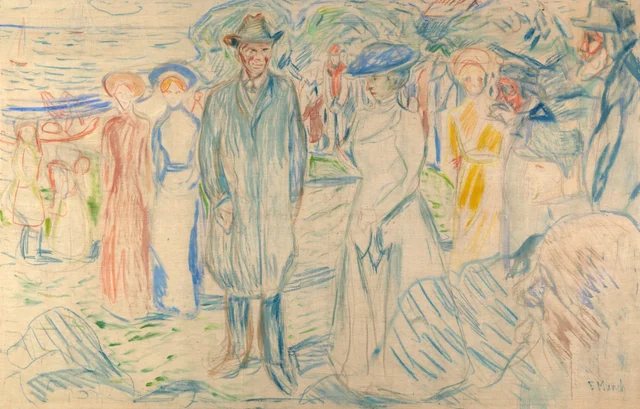 Jonas Lie y su familia