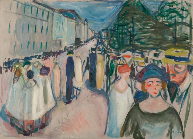 Promenade on Karl Johan, Edvard Munch