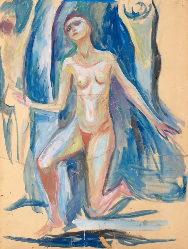 Figura femenina arrodillada
