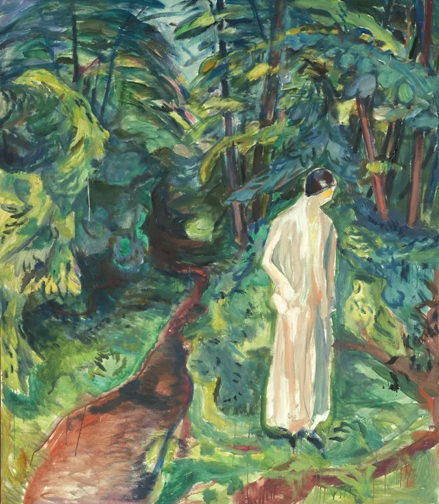 Mujer en el jardín